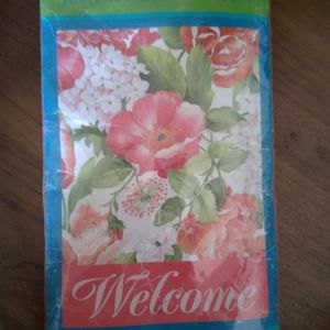 Large welcome flag for flag poles mostly